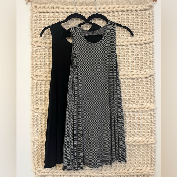 AMERICAN EAGLE XXS XS Black and Striped Summer Dress - Picture 2 of 11